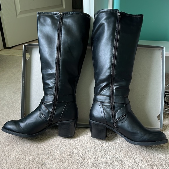 2.5 in heel leather boots - Picture 4 of 4